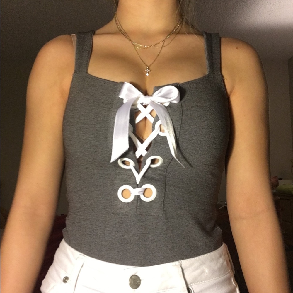 front laced bodysuit by - six.crisp.days